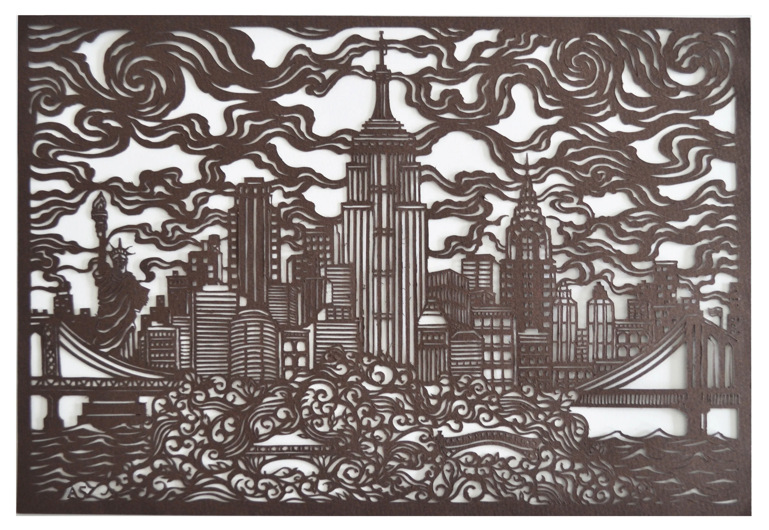 New York Cityscape - Mini Paper Cut — Andy Singleton - Artist
